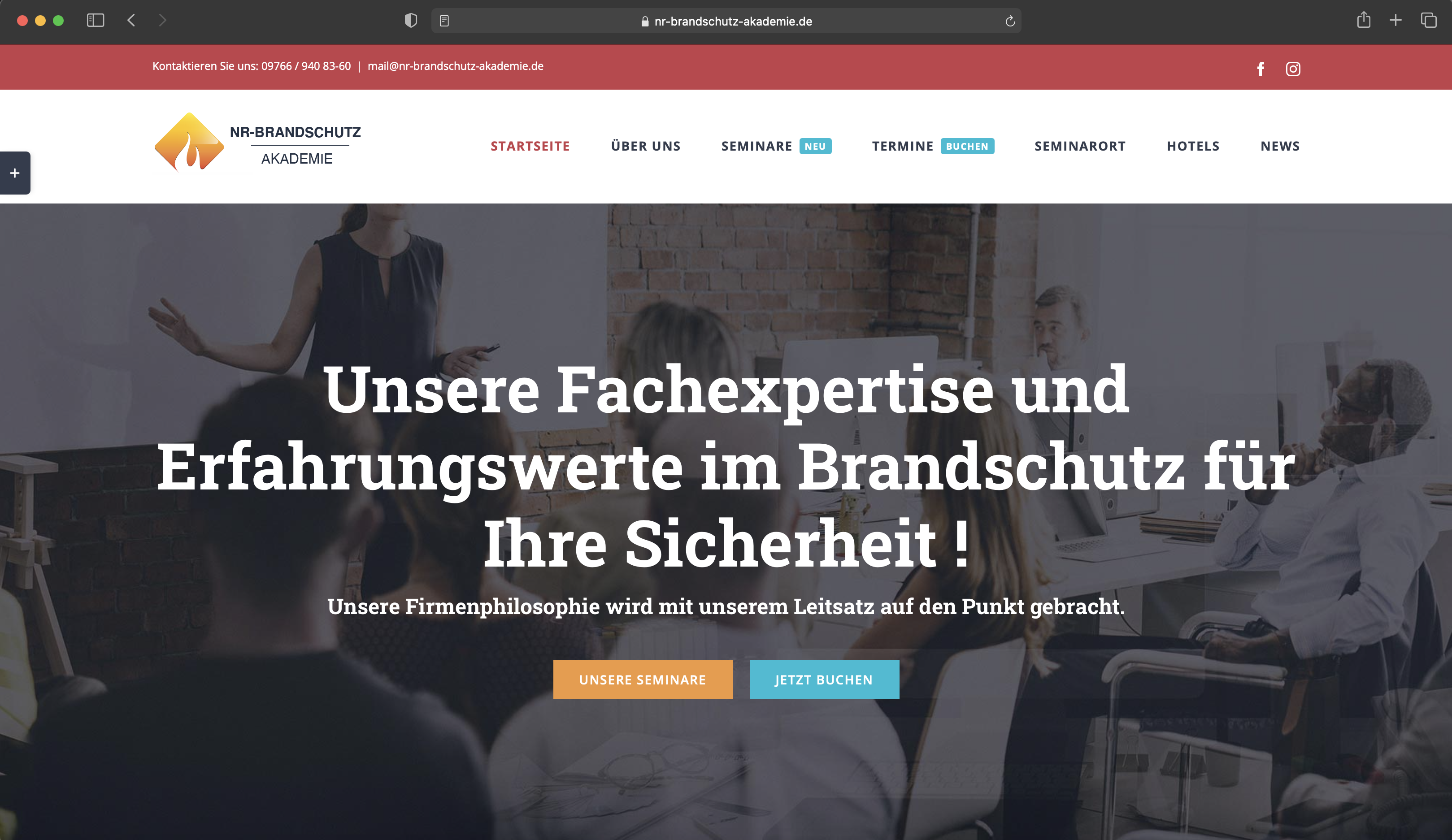 Screenshot nr-brandschutz-akademie.de
